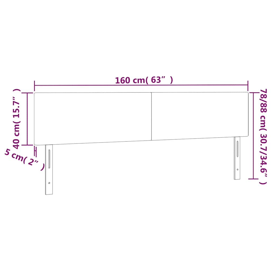 Hoofdbord LED 160x5x78/88 cm fluweel donkerblauw is nu te koop bij PeponiXL, paradijselijk wonen!