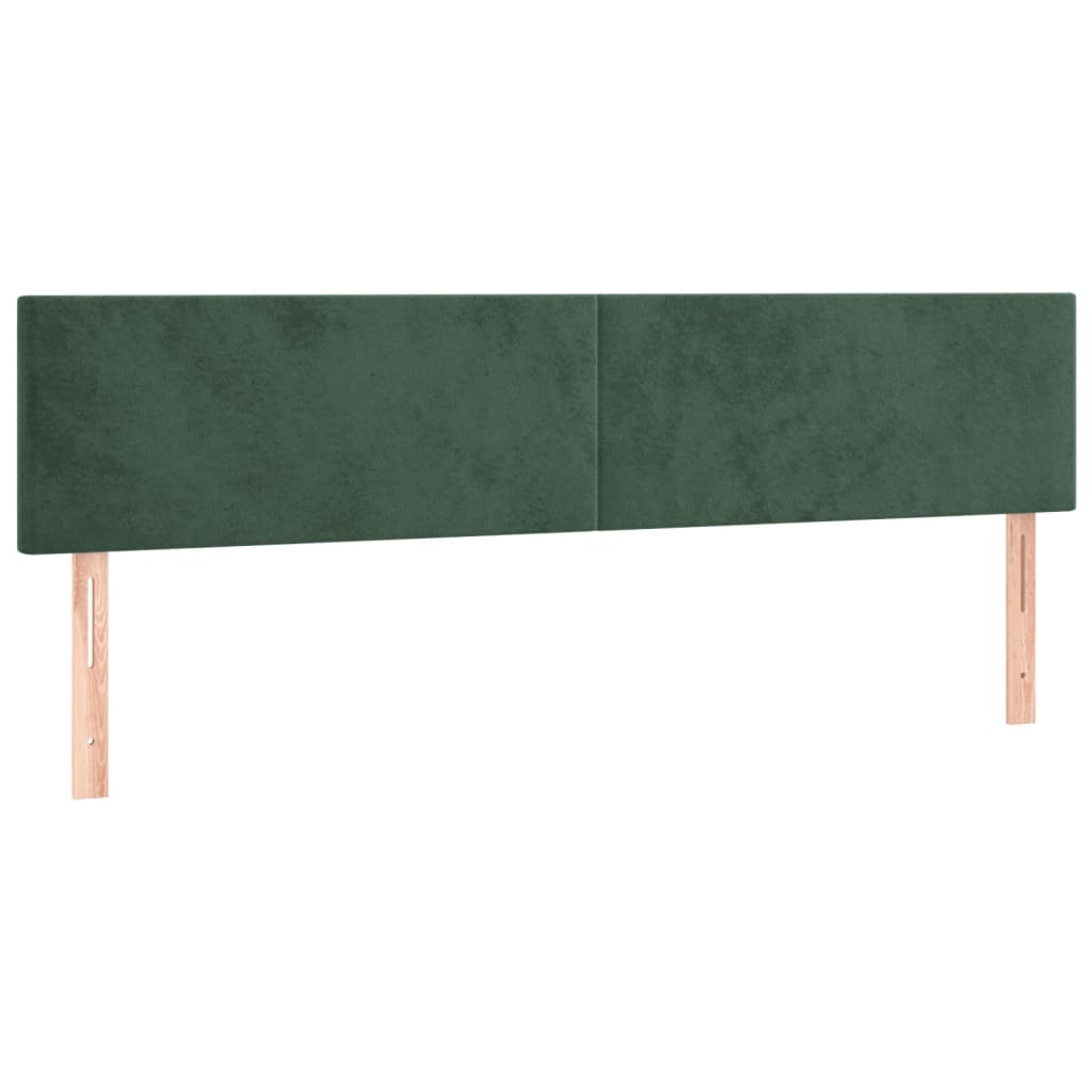 Hoofdbord LED 200x5x78/88 cm fluweel donkergroen is nu te koop bij PeponiXL, paradijselijk wonen!