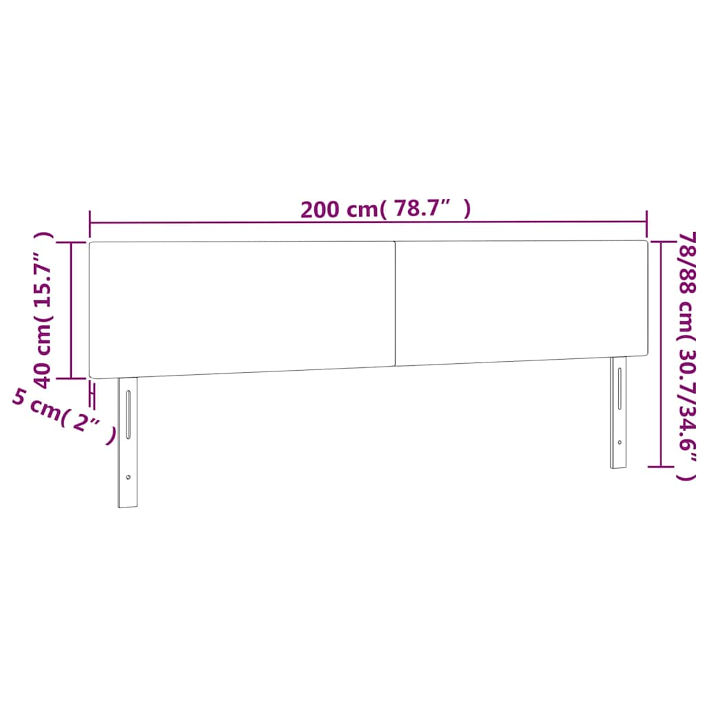 Hoofdbord LED 200x5x78/88 cm fluweel donkergroen is nu te koop bij PeponiXL, paradijselijk wonen!