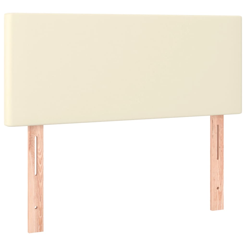 Hoofdbord LED 80x5x78/88 cm kunstleer crèmekleurig is nu te koop bij PeponiXL, paradijselijk wonen!