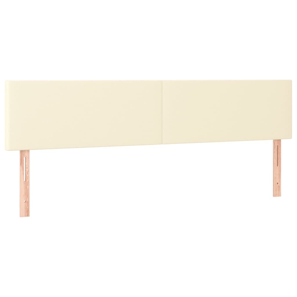 Hoofdbord LED 180x5x78/88 cm kunstleer crèmekleurig is nu te koop bij PeponiXL, paradijselijk wonen!
