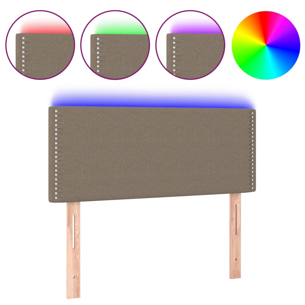 Hoofdbord LED 90x5x78/88 cm stof taupe is nu te koop bij PeponiXL, paradijselijk wonen!