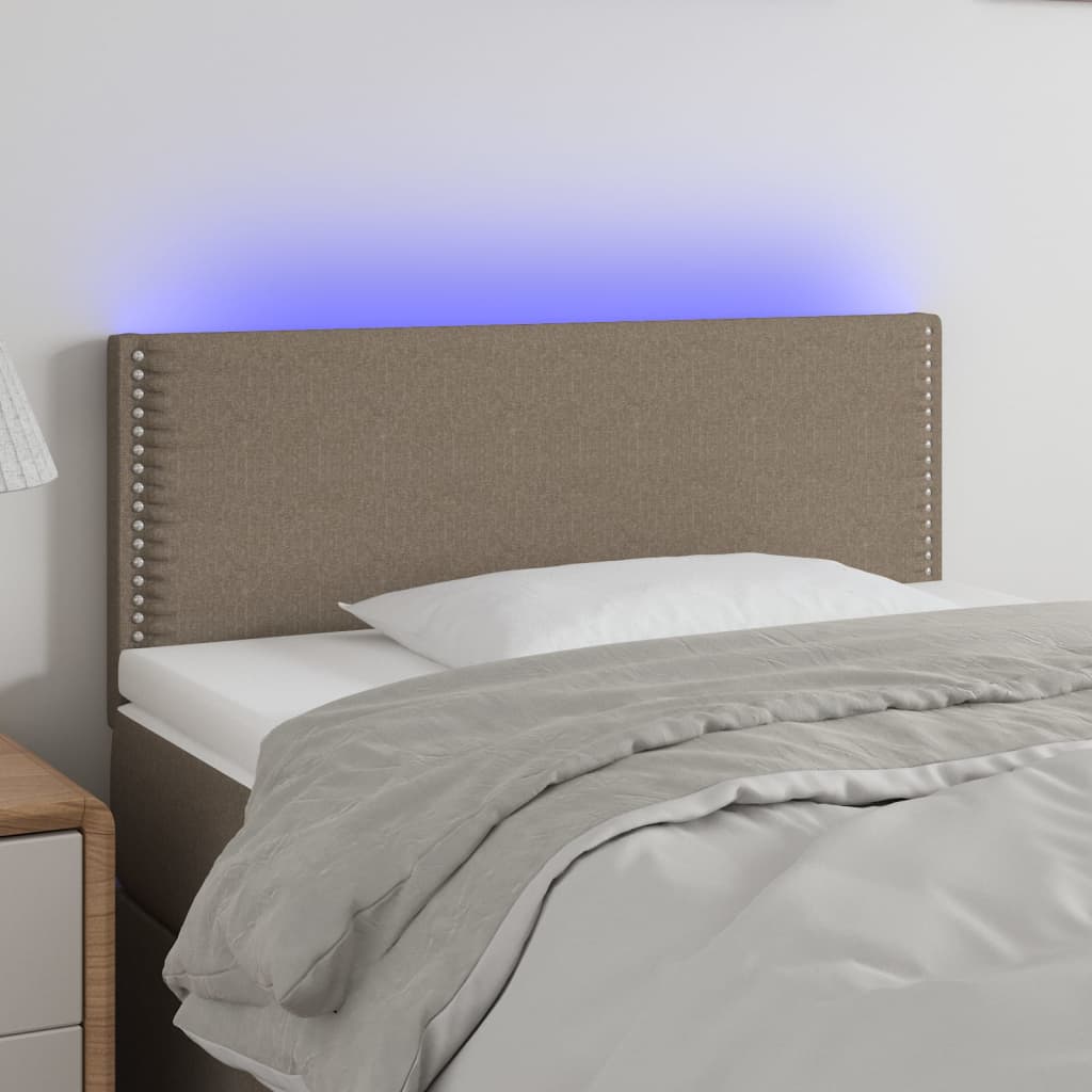 Hoofdbord LED 90x5x78/88 cm stof taupe is nu te koop bij PeponiXL, paradijselijk wonen!