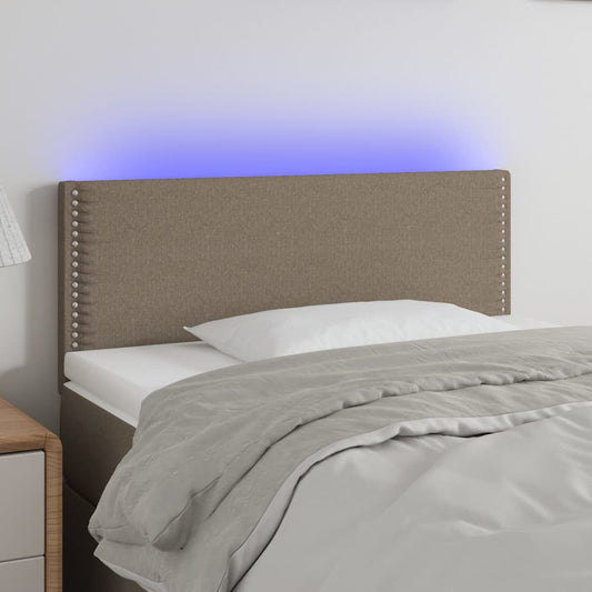 Hoofdbord LED 90x5x78/88 cm stof taupe is nu te koop bij PeponiXL, paradijselijk wonen!