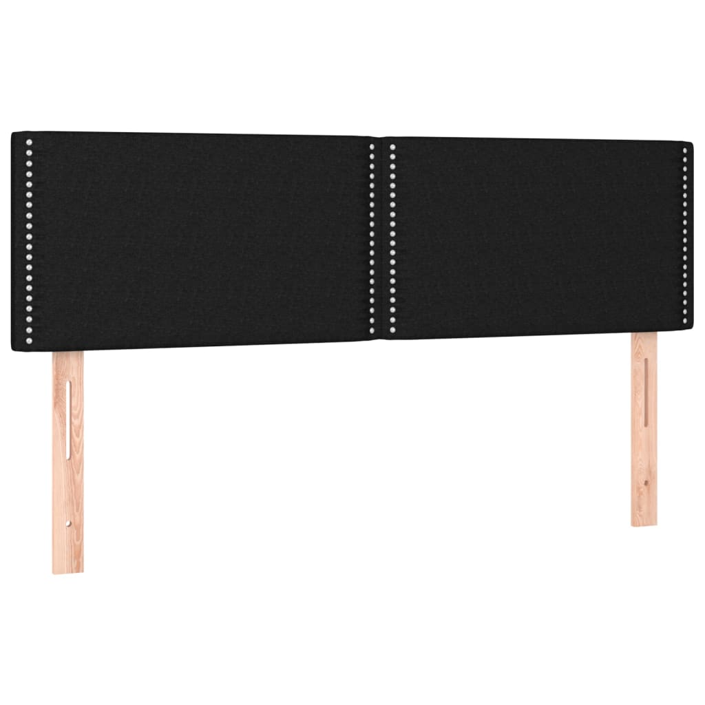 Hoofdbord LED 144x5x78/88 cm stof zwart is nu te koop bij PeponiXL, paradijselijk wonen!