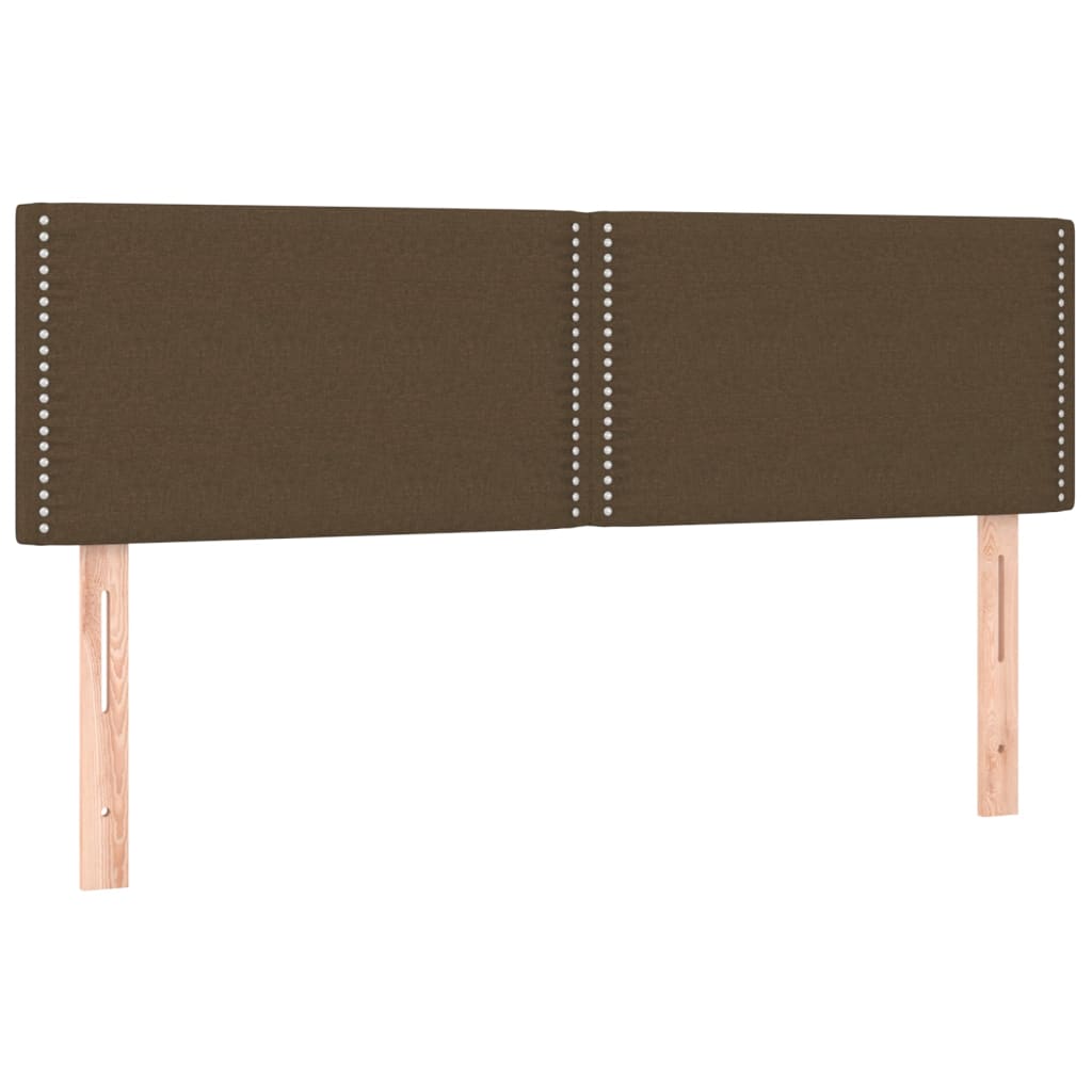 Hoofdbord LED 144x5x78/88 cm stof donkerbruin is nu te koop bij PeponiXL, paradijselijk wonen!