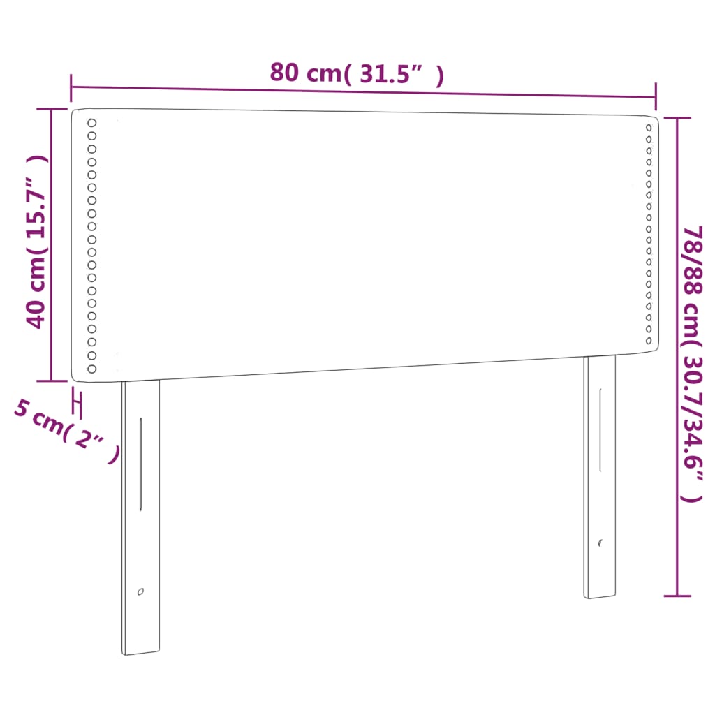 Hoofdbord LED 80x5x78/88 cm fluweel lichtgrijs is nu te koop bij PeponiXL, paradijselijk wonen!
