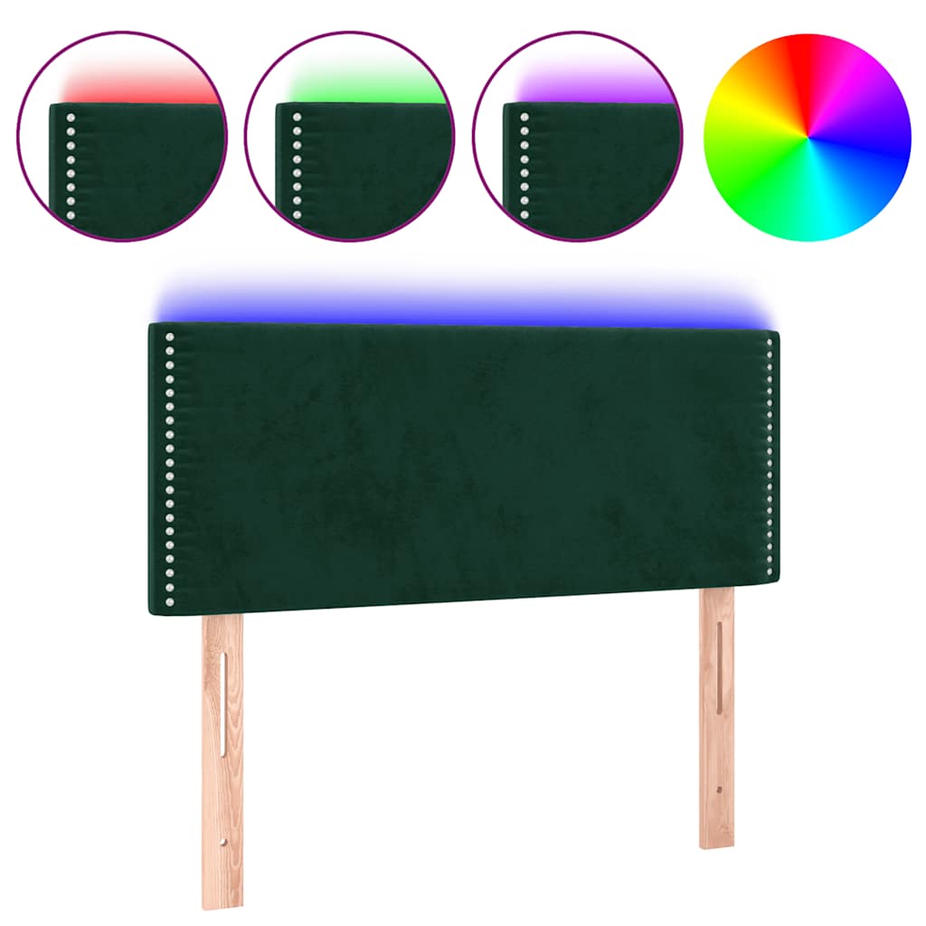 Hoofdbord LED 80x5x78/88 cm fluweel donkergroen is nu te koop bij PeponiXL, paradijselijk wonen!