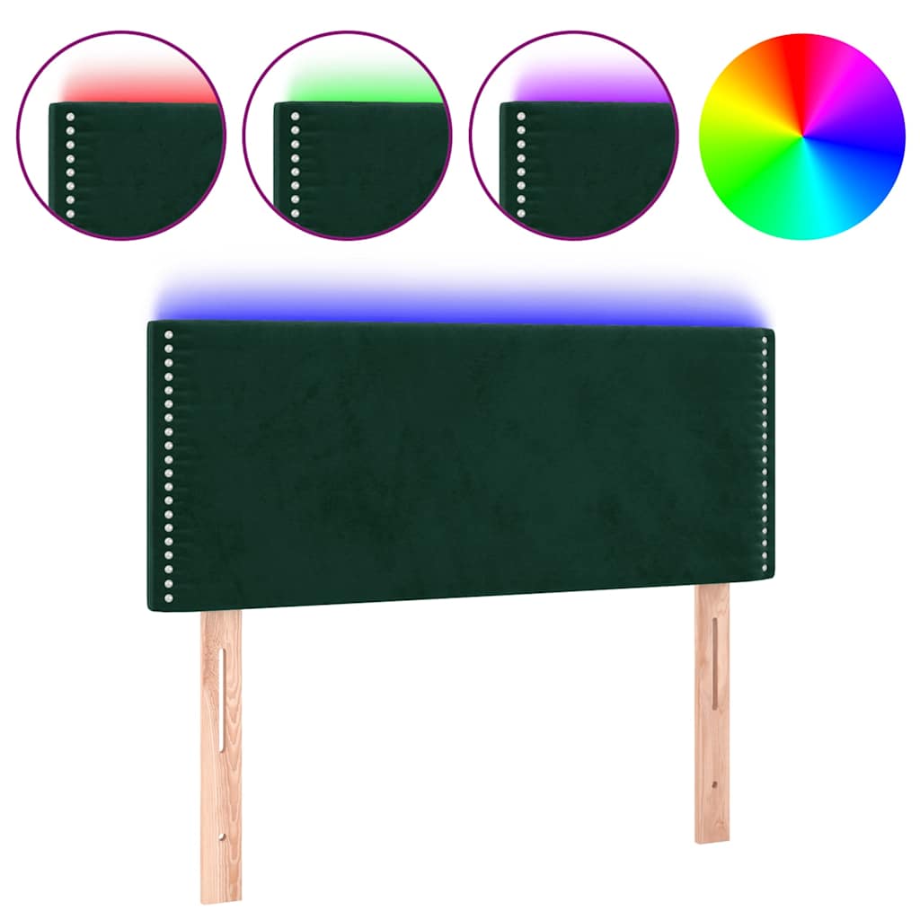 Hoofdbord LED 100x5x78/88 cm fluweel donkergroen is nu te koop bij PeponiXL, paradijselijk wonen!