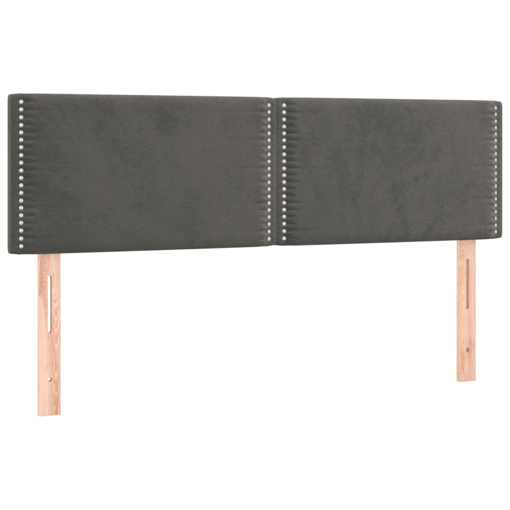 Hoofdbord LED 144x5x78/88 cm fluweel donkergrijs is nu te koop bij PeponiXL, paradijselijk wonen!