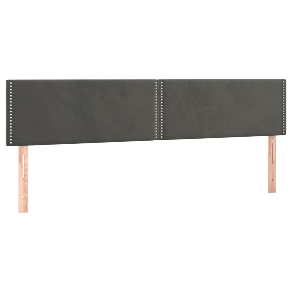 Hoofdbord LED 180x5x78/88 cm fluweel donkergrijs is nu te koop bij PeponiXL, paradijselijk wonen!