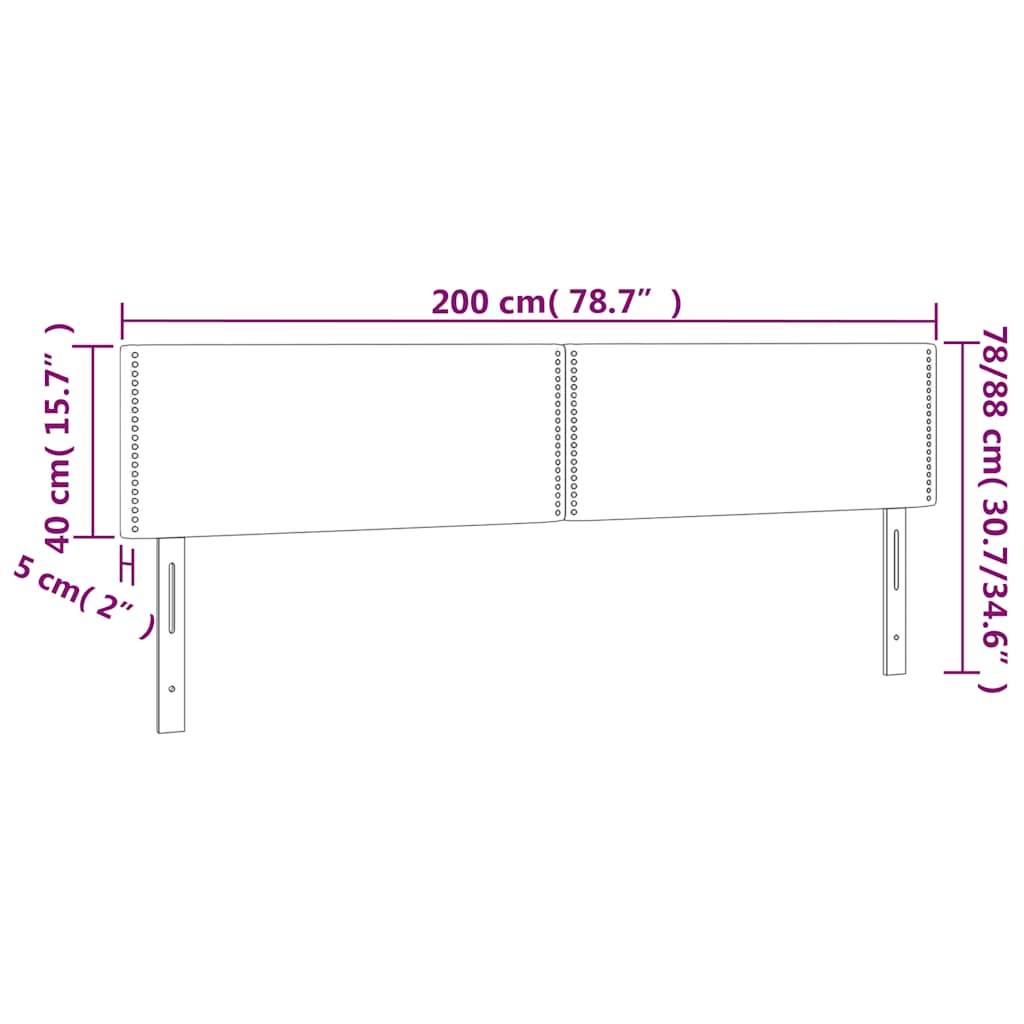 Hoofdbord LED 200x5x78/88 cm fluweel donkergroen is nu te koop bij PeponiXL, paradijselijk wonen!