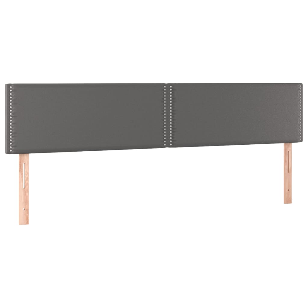 Hoofdbord LED 180x5x78/88 cm kunstleer grijs is nu te koop bij PeponiXL, paradijselijk wonen!