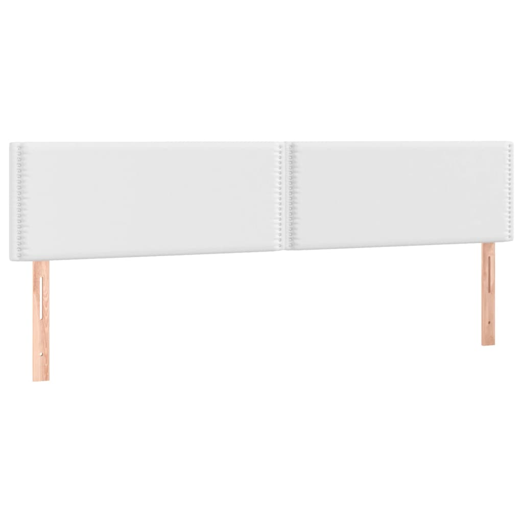 Hoofdbord LED 200x5x78/88 cm kunstleer wit is nu te koop bij PeponiXL, paradijselijk wonen!