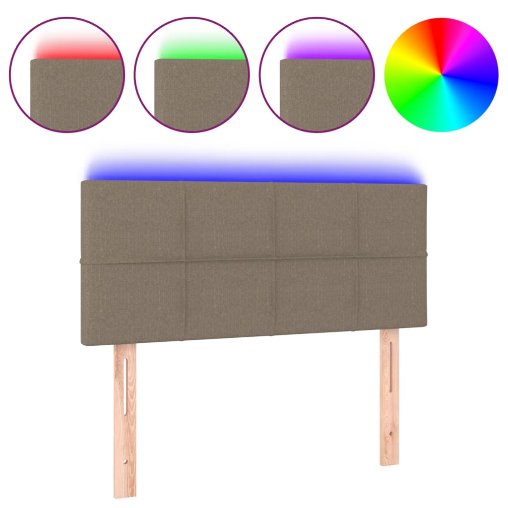 Hoofdbord LED 100x5x78/88 cm stof taupe is nu te koop bij PeponiXL, paradijselijk wonen!