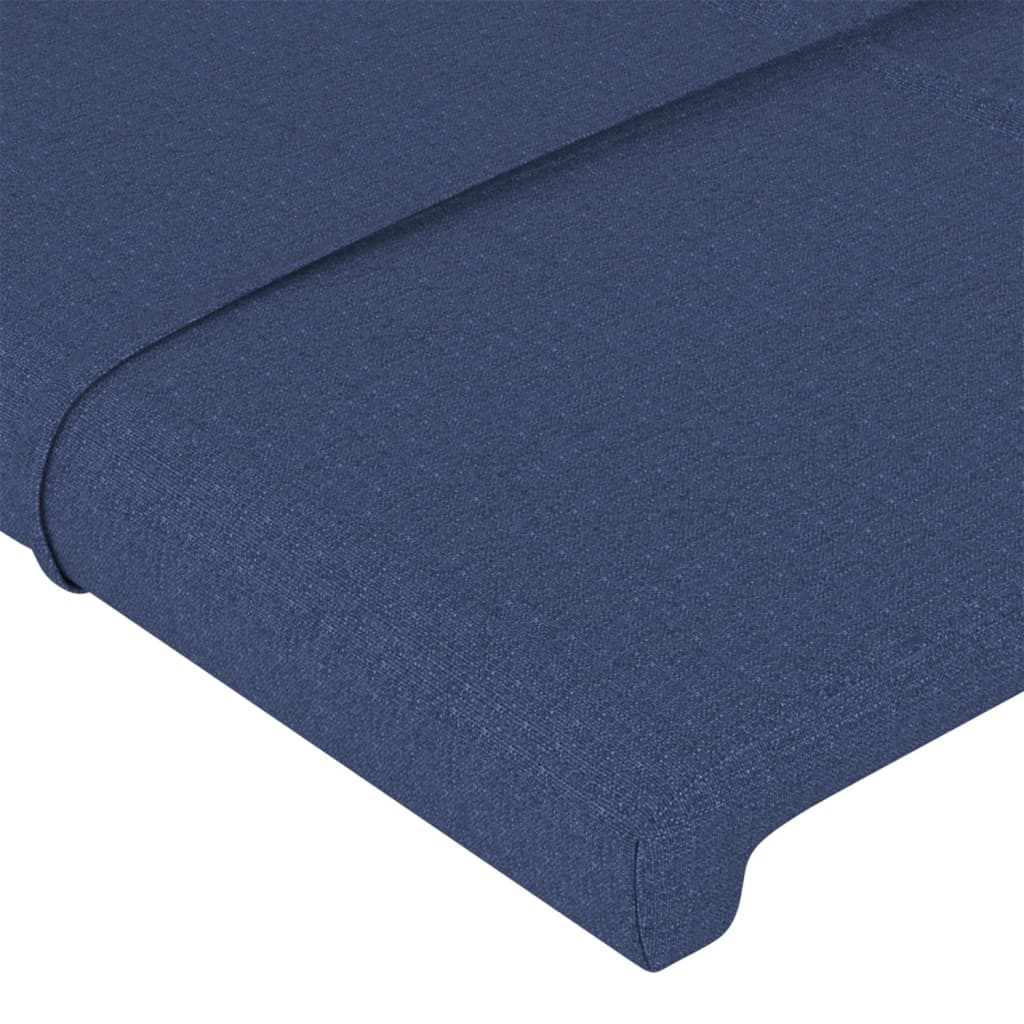 Hoofdbord LED 144x5x78/88 cm stof blauw is nu te koop bij PeponiXL, paradijselijk wonen!
