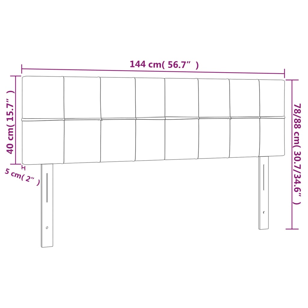 Hoofdbord LED 144x5x78/88 cm stof blauw is nu te koop bij PeponiXL, paradijselijk wonen!