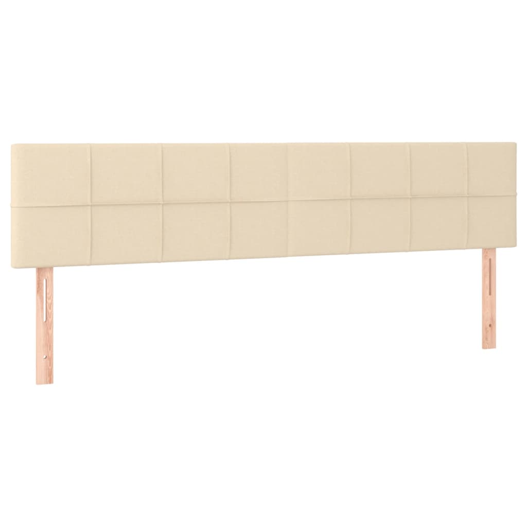 Hoofdbord LED 160x5x78/88 cm stof crèmekleurig is nu te koop bij PeponiXL, paradijselijk wonen!
