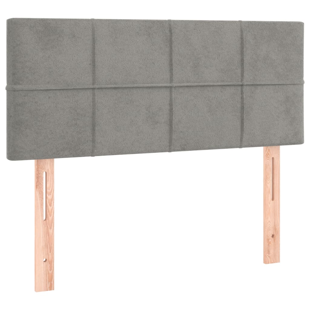 Hoofdbord LED 90x5x78/88 cm fluweel lichtgrijs is nu te koop bij PeponiXL, paradijselijk wonen!