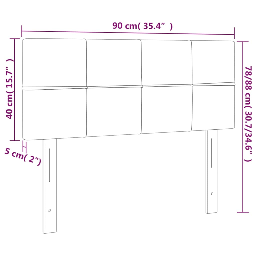 Hoofdbord LED 90x5x78/88 cm fluweel donkergroen is nu te koop bij PeponiXL, paradijselijk wonen!