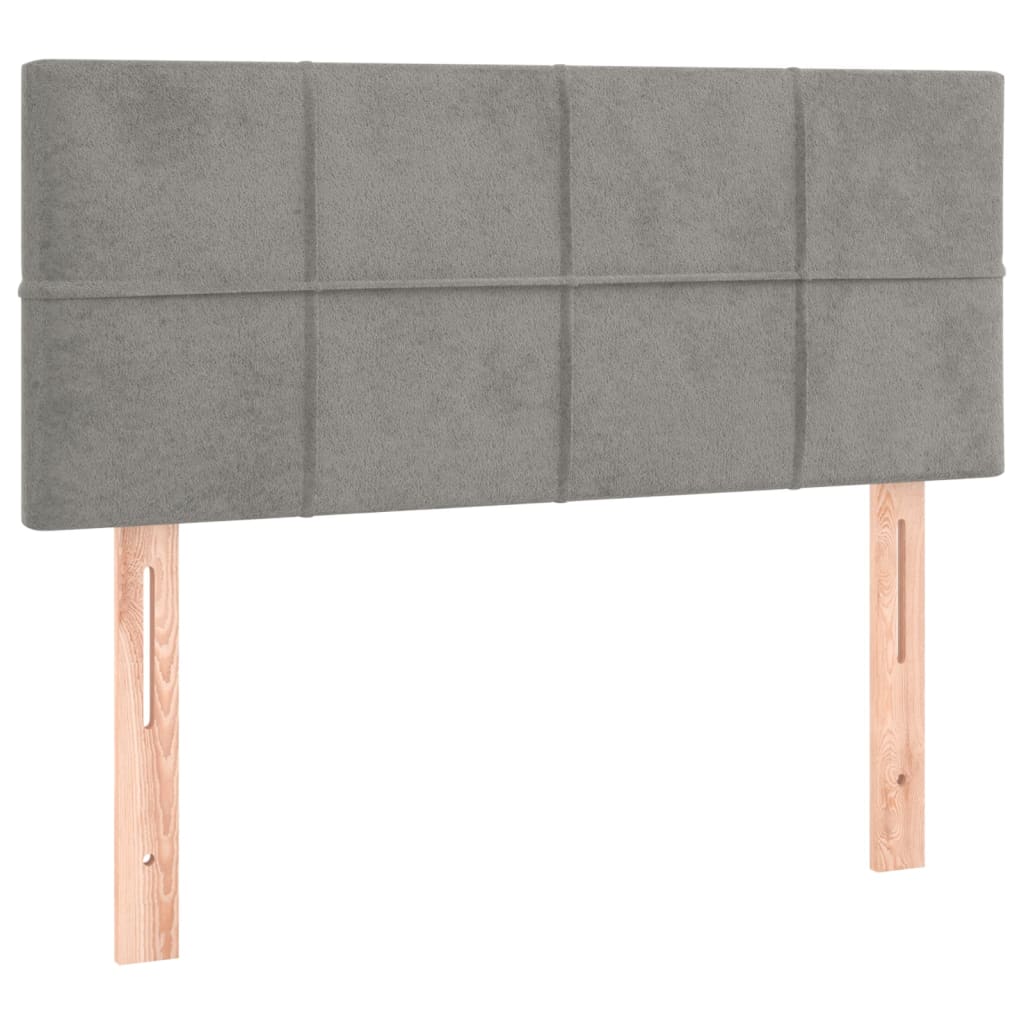 Hoofdbord LED 100x5x78/88 cm fluweel lichtgrijs is nu te koop bij PeponiXL, paradijselijk wonen!