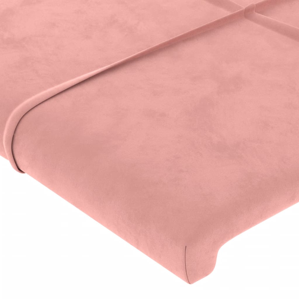 Hoofdbord LED 100x5x78/88 cm fluweel roze is nu te koop bij PeponiXL, paradijselijk wonen!