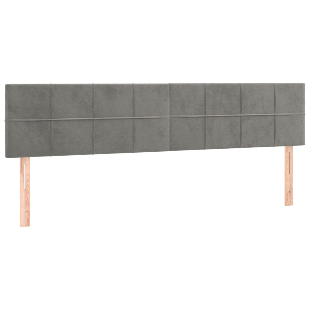 Hoofdbord LED 180x5x78/88 cm fluweel lichtgrijs is nu te koop bij PeponiXL, paradijselijk wonen!