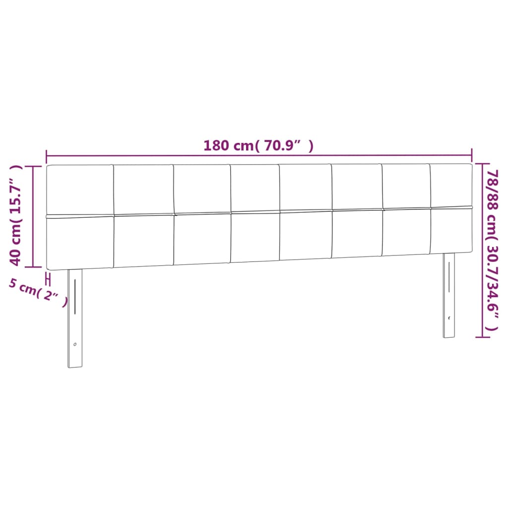 Hoofdbord LED 180x5x78/88 cm fluweel donkergrijs is nu te koop bij PeponiXL, paradijselijk wonen!