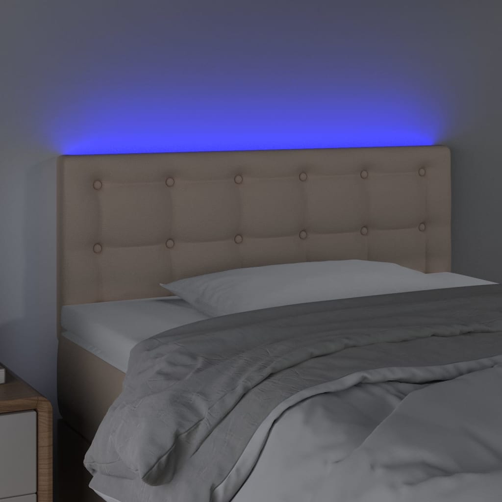 Hoofdbord LED 100x5x78/88 cm kunstleer cappuccinokleurig is nu te koop bij PeponiXL, paradijselijk wonen!