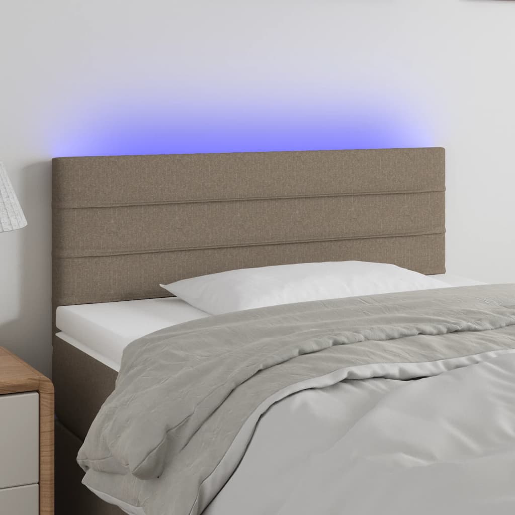 Hoofdbord LED 100x5x78/88 cm stof taupe is nu te koop bij PeponiXL, paradijselijk wonen!