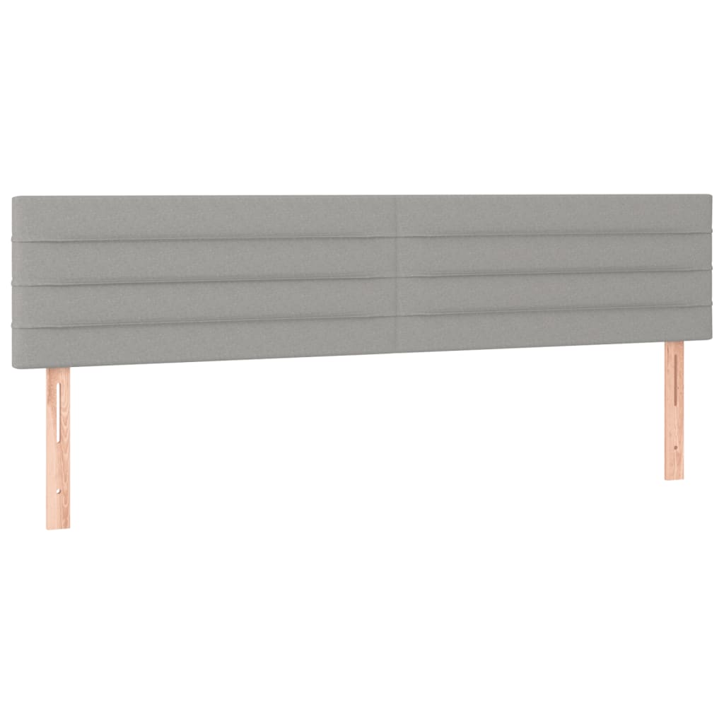 Hoofdbord LED 200x5x78/88 cm stof lichtgrijs is nu te koop bij PeponiXL, paradijselijk wonen!
