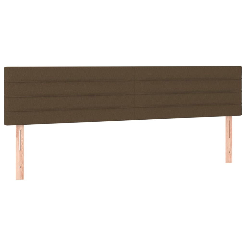 Hoofdbord LED 200x5x78/88 cm stof donkerbruin is nu te koop bij PeponiXL, paradijselijk wonen!