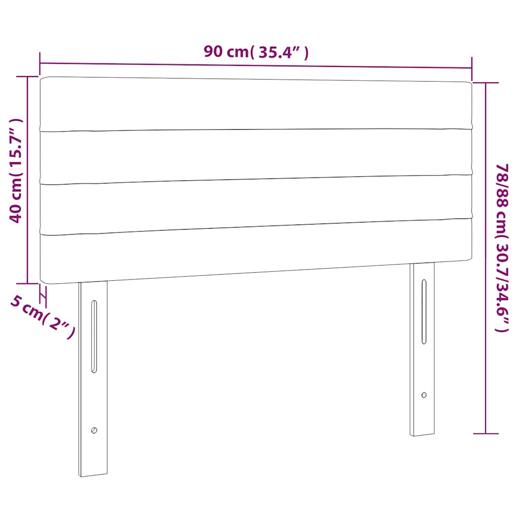 Hoofdbord LED 90x5x78/88 cm fluweel donkergroen is nu te koop bij PeponiXL, paradijselijk wonen!