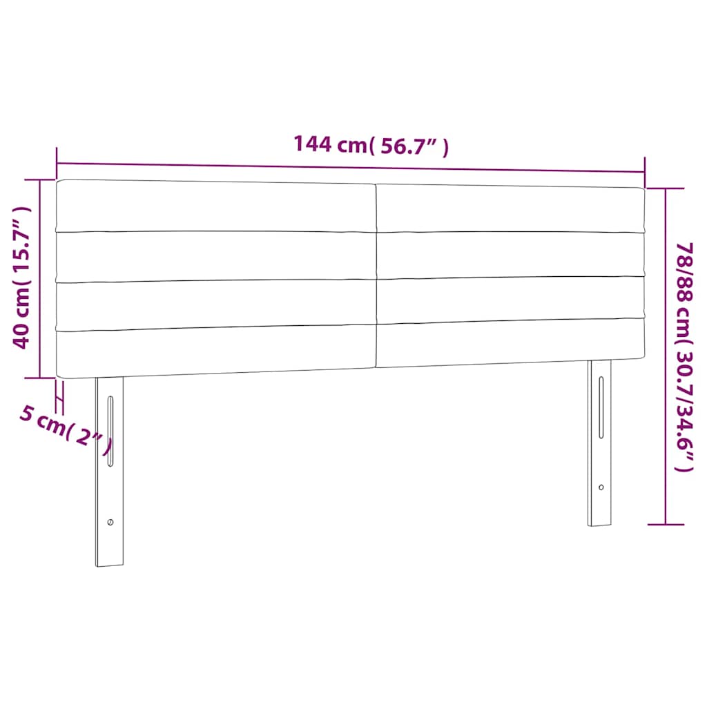 Hoofdbord LED 144x5x78/88 cm fluweel donkergroen is nu te koop bij PeponiXL, paradijselijk wonen!
