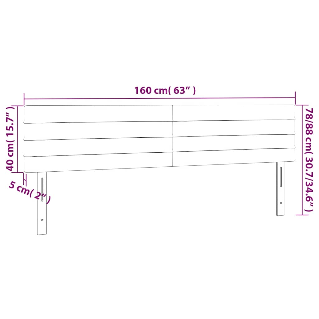 Hoofdbord LED 160x5x78/88 cm fluweel donkergroen is nu te koop bij PeponiXL, paradijselijk wonen!