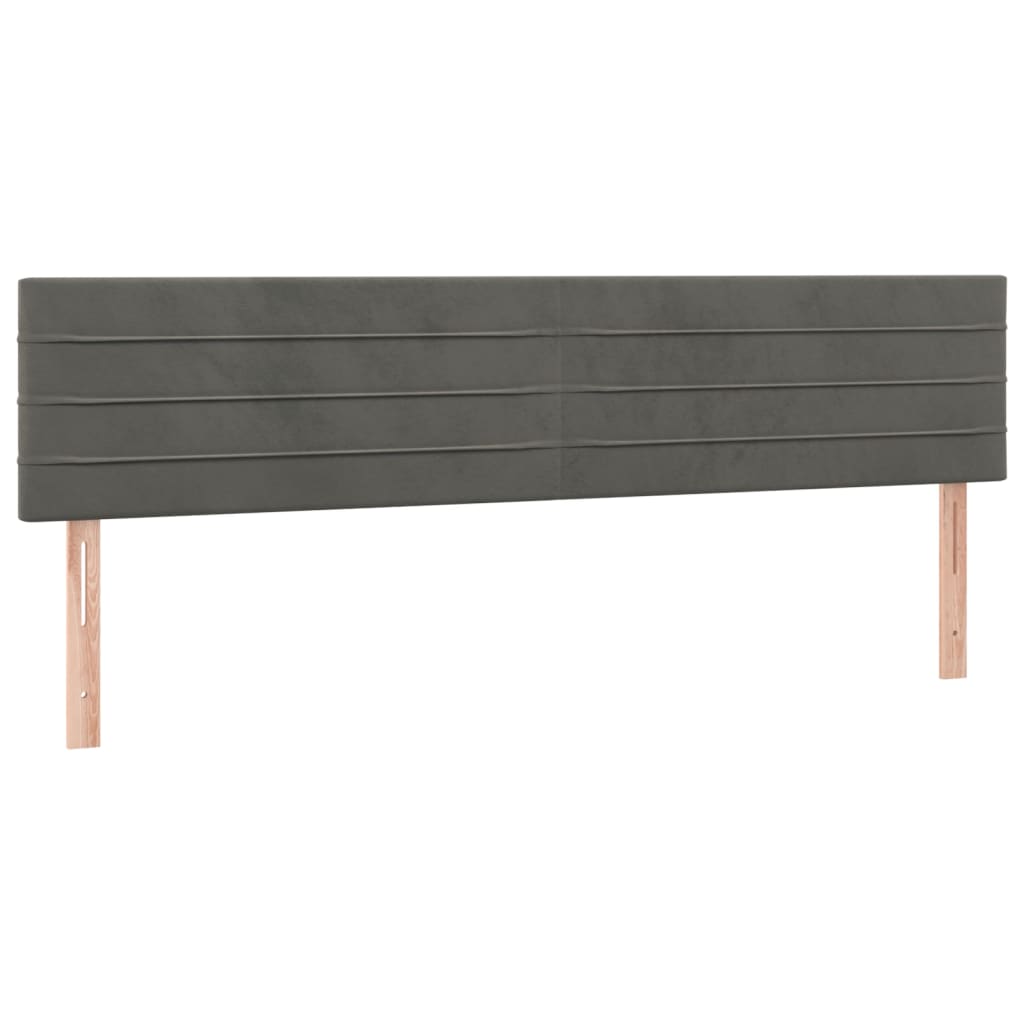 Hoofdbord LED 200x5x78/88 cm fluweel donkergrijs is nu te koop bij PeponiXL, paradijselijk wonen!