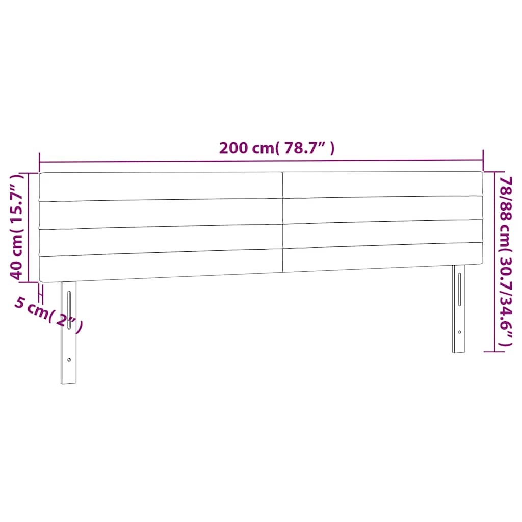 Hoofdbord LED 200x5x78/88 cm fluweel donkergroen is nu te koop bij PeponiXL, paradijselijk wonen!