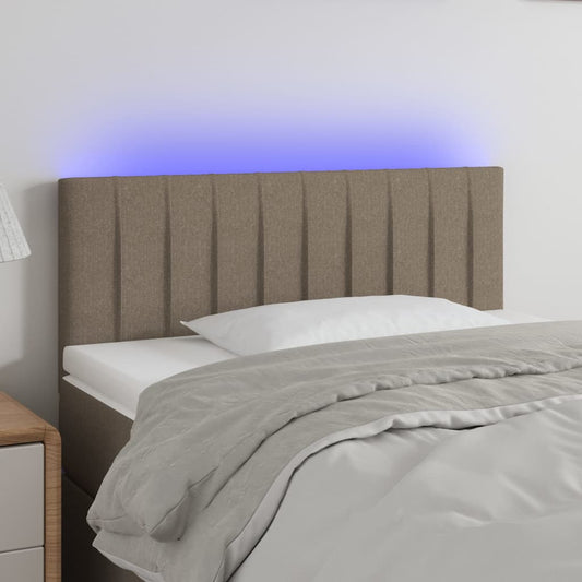 Hoofdbord LED 80x5x78/88 cm stof taupe is nu te koop bij PeponiXL, paradijselijk wonen!