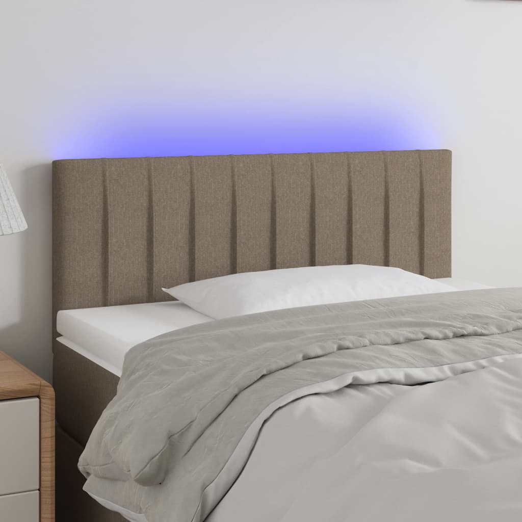 Hoofdbord LED 100x5x78/88 cm stof taupe is nu te koop bij PeponiXL, paradijselijk wonen!