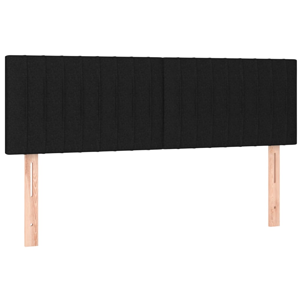 Hoofdbord LED 144x5x78/88 cm stof zwart is nu te koop bij PeponiXL, paradijselijk wonen!