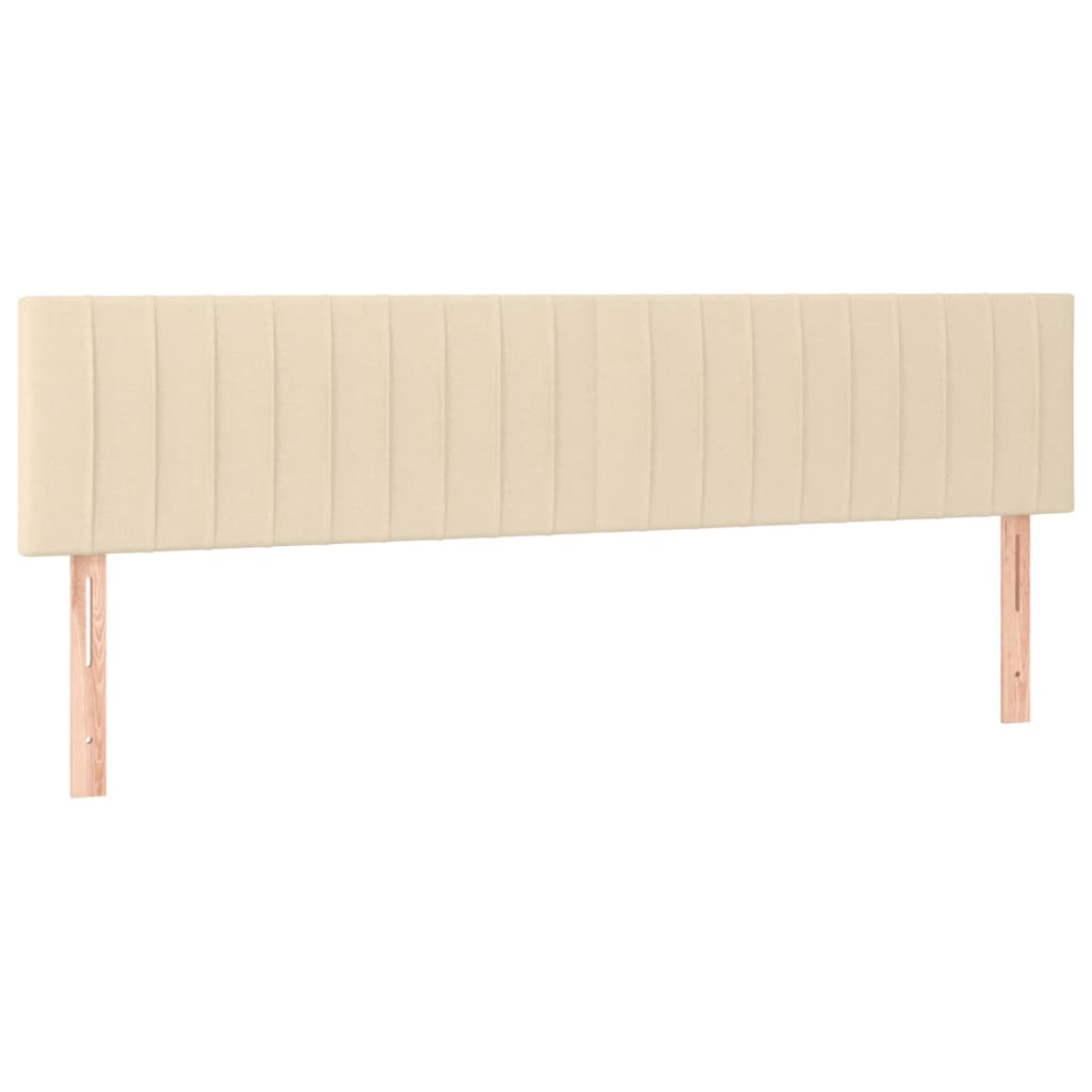 Hoofdbord LED 180x5x78/88 cm stof crèmekleurig is nu te koop bij PeponiXL, paradijselijk wonen!