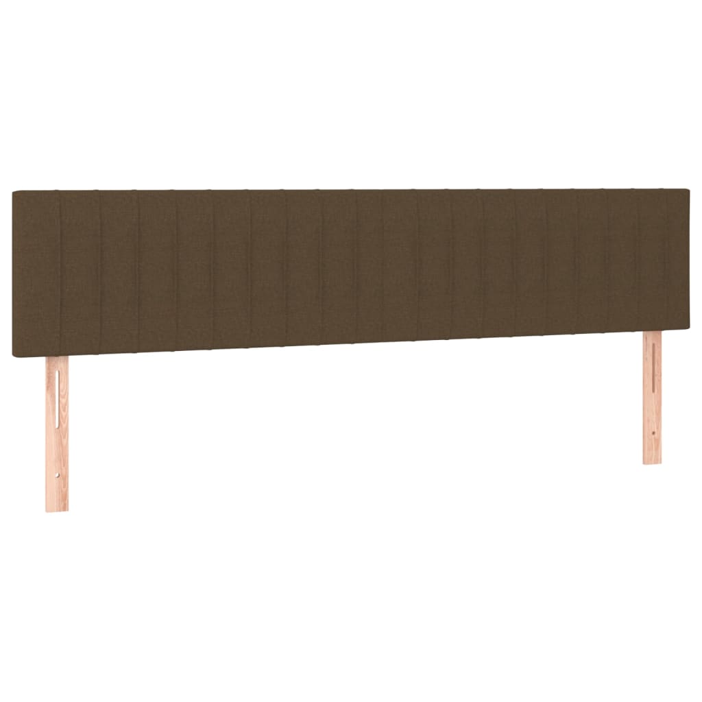Hoofdbord LED 200x5x78/88 cm stof donkerbruin is nu te koop bij PeponiXL, paradijselijk wonen!