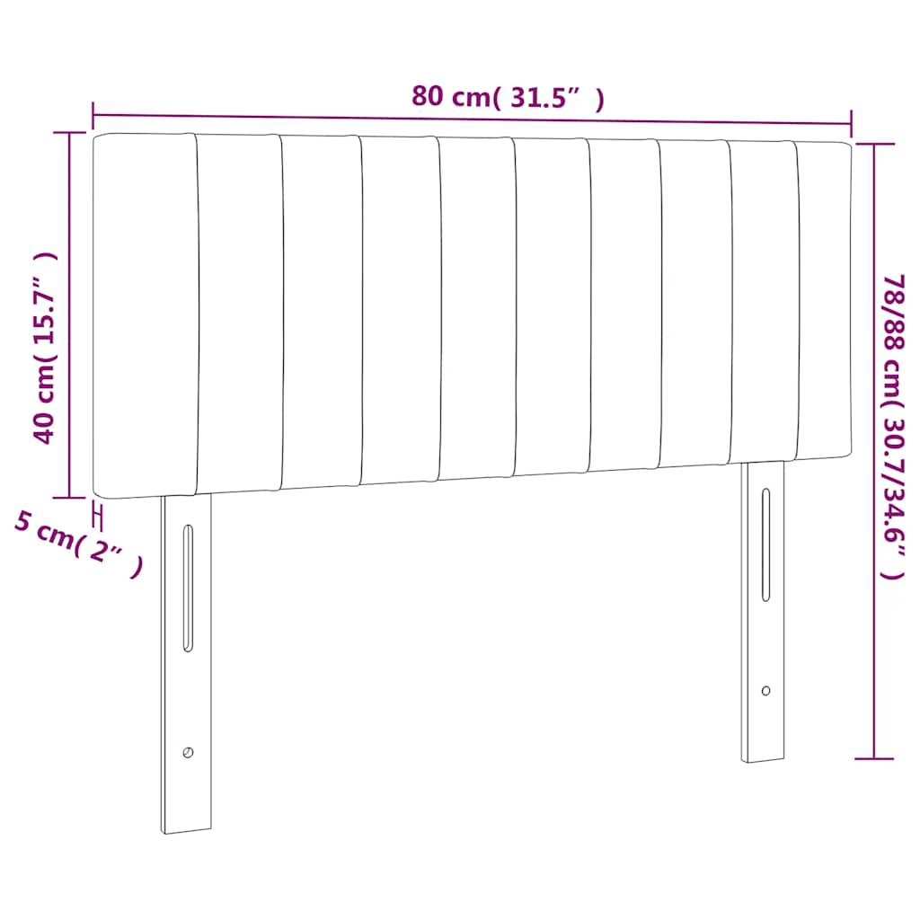 Hoofdbord LED 80x5x78/88 cm fluweel donkergroen is nu te koop bij PeponiXL, paradijselijk wonen!