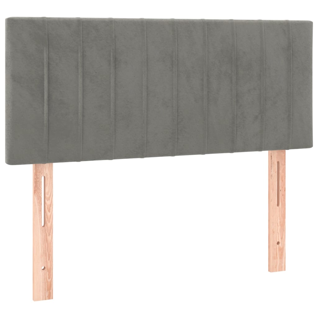 Hoofdbord LED 100x5x78/88 cm fluweel lichtgrijs is nu te koop bij PeponiXL, paradijselijk wonen!