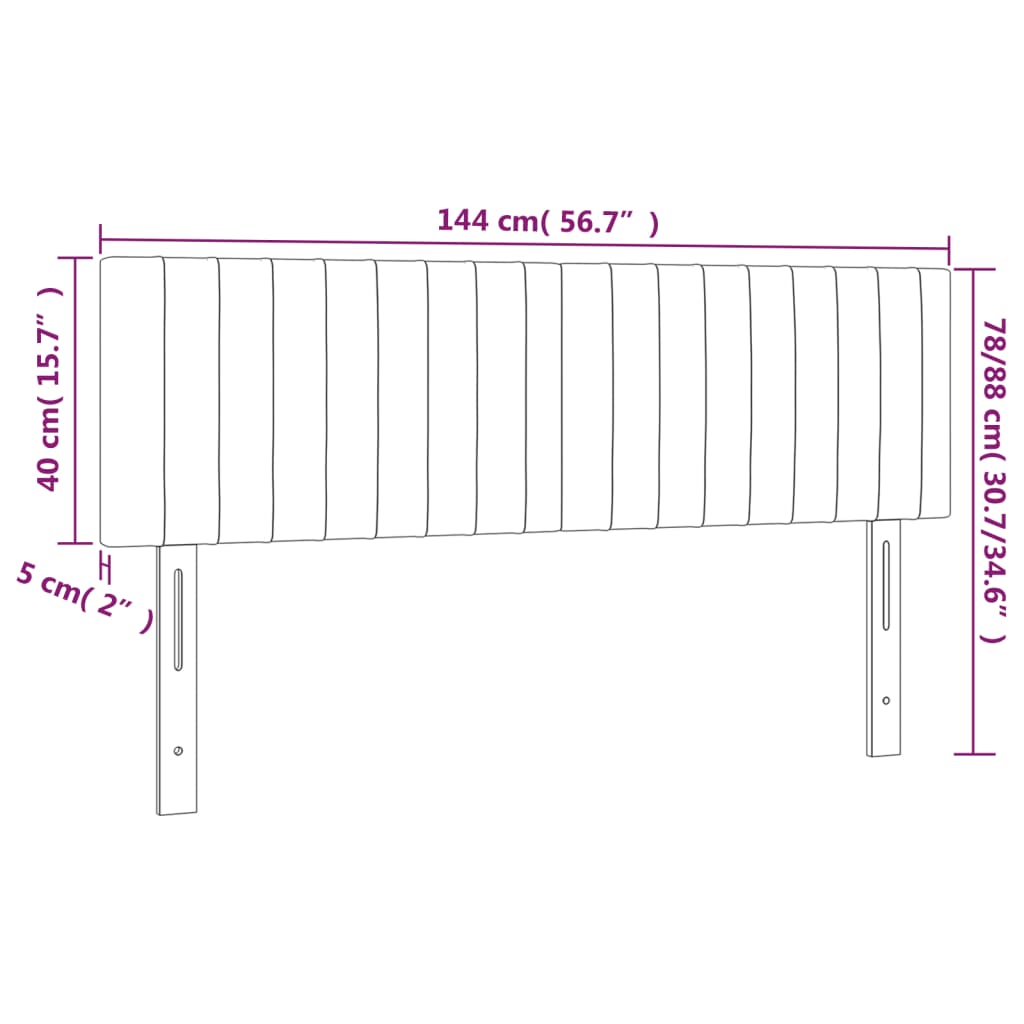 Hoofdbord LED 144x5x78/88 cm fluweel donkergrijs is nu te koop bij PeponiXL, paradijselijk wonen!