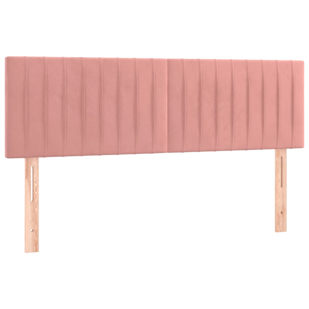 Hoofdbord LED 144x5x78/88 cm fluweel roze is nu te koop bij PeponiXL, paradijselijk wonen!