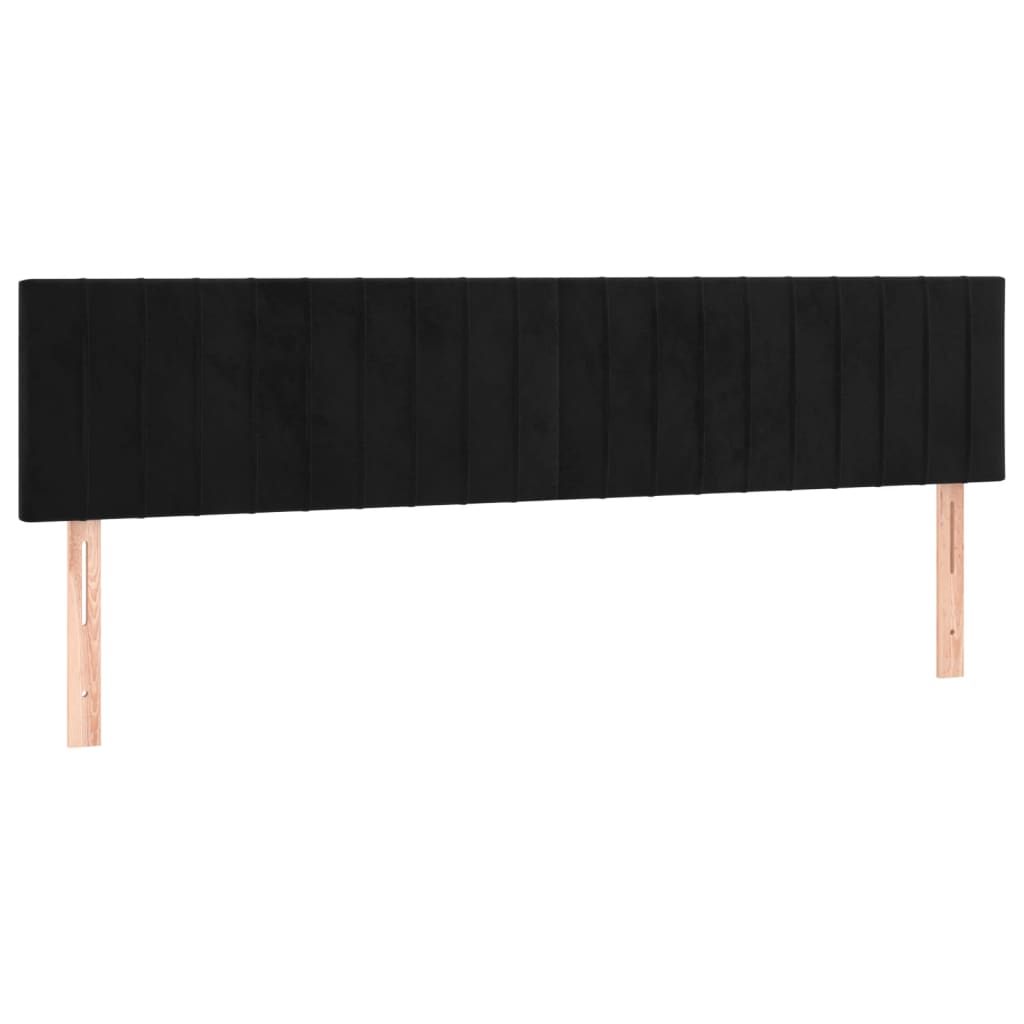 Hoofdbord LED 160x5x78/88 cm fluweel zwart is nu te koop bij PeponiXL, paradijselijk wonen!