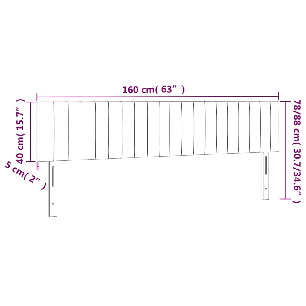 Hoofdbord LED 160x5x78/88 cm fluweel donkergroen is nu te koop bij PeponiXL, paradijselijk wonen!