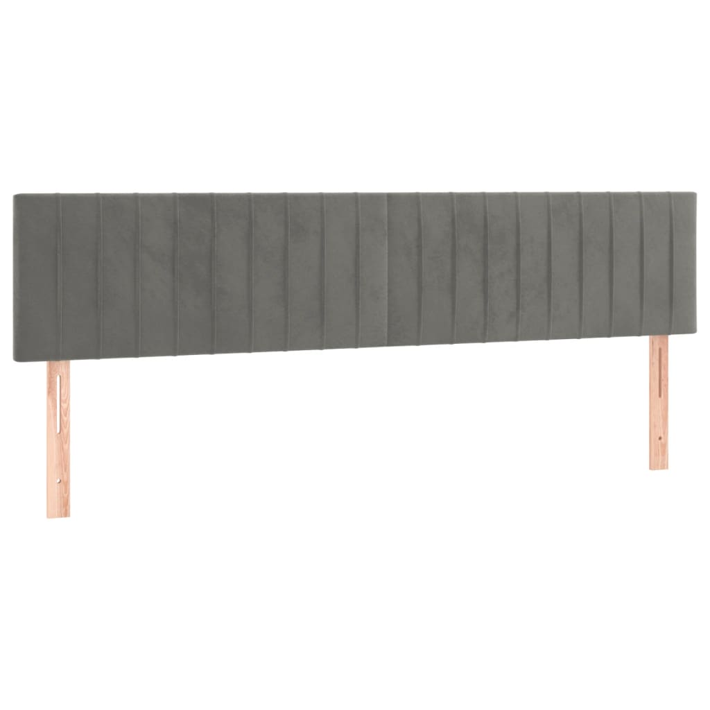Hoofdbord LED 180x5x78/88 cm fluweel lichtgrijs is nu te koop bij PeponiXL, paradijselijk wonen!
