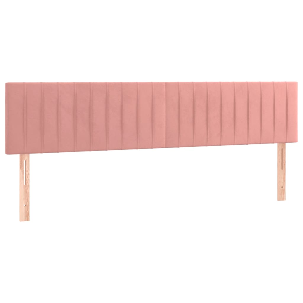 Hoofdbord LED 180x5x78/88 cm fluweel roze is nu te koop bij PeponiXL, paradijselijk wonen!